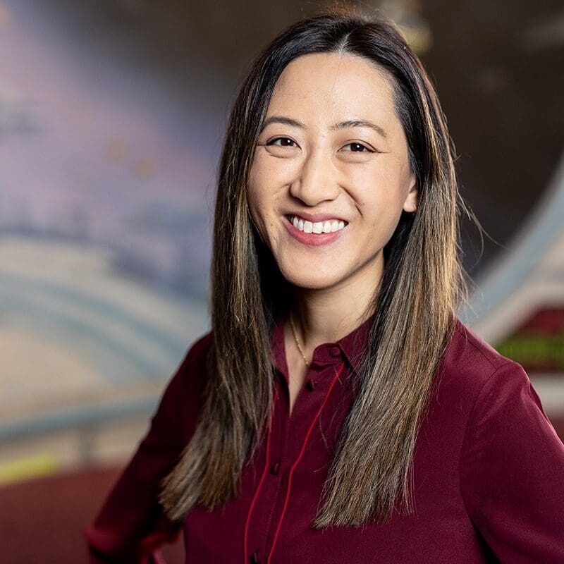 Friendly female dental professional smiling at Ventura Children's Dental Group.